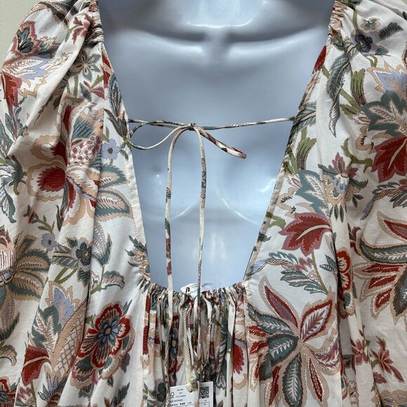 Mango X Chufy Collab Open Back Floral Mini Dress Mediterranean Boho S NEW - Picture 6 of 11